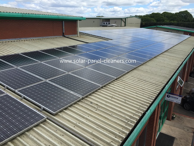 Solar Panel Cleaning On Redditch Storage Facility