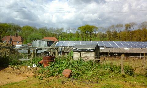 Solar Panels Near Oxted Sand Quarry Benefit From Cleaning