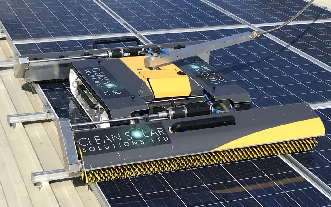UK FIRST:  Rooftop Robotic Solar Panel Cleaning Launched