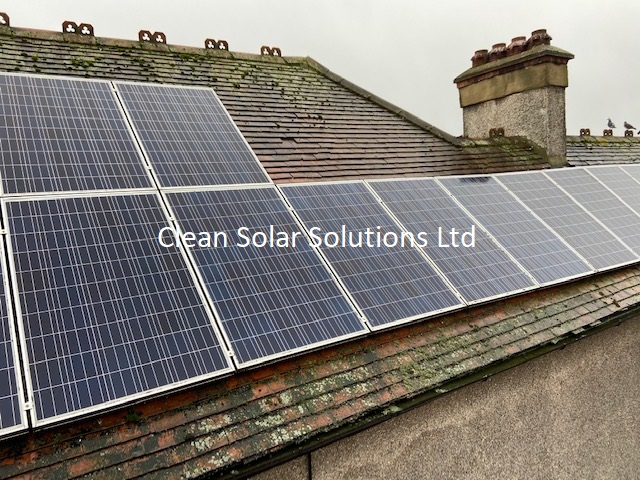 Cleaned solar panels in Wembley