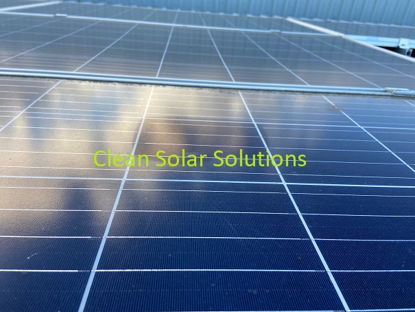 Clean roof mounted solar panels