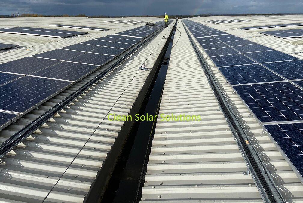 Solar Panel Cleaning Lichfield’s Largest Rooftop Solar Array
